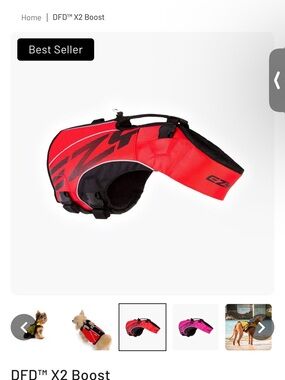 ZYDO Red and Black DFD™ X2 Boost Dog Harness